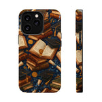 Vintage Books & Graduation Caps MagSafe Phone Case, Impact-Resistant Graduation Gift - iPhone 13 Pro / Matte - Shamo's