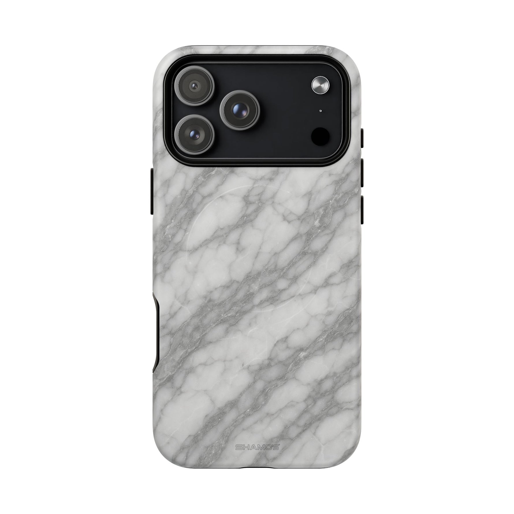 Silver Mist Marble iPhone Case with MagSafe - iPhone 17 Pro Max / Matte - Shamo's