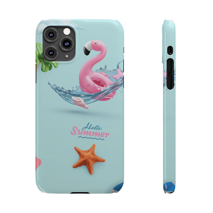 Slim Phone Cases with Hello Summer design