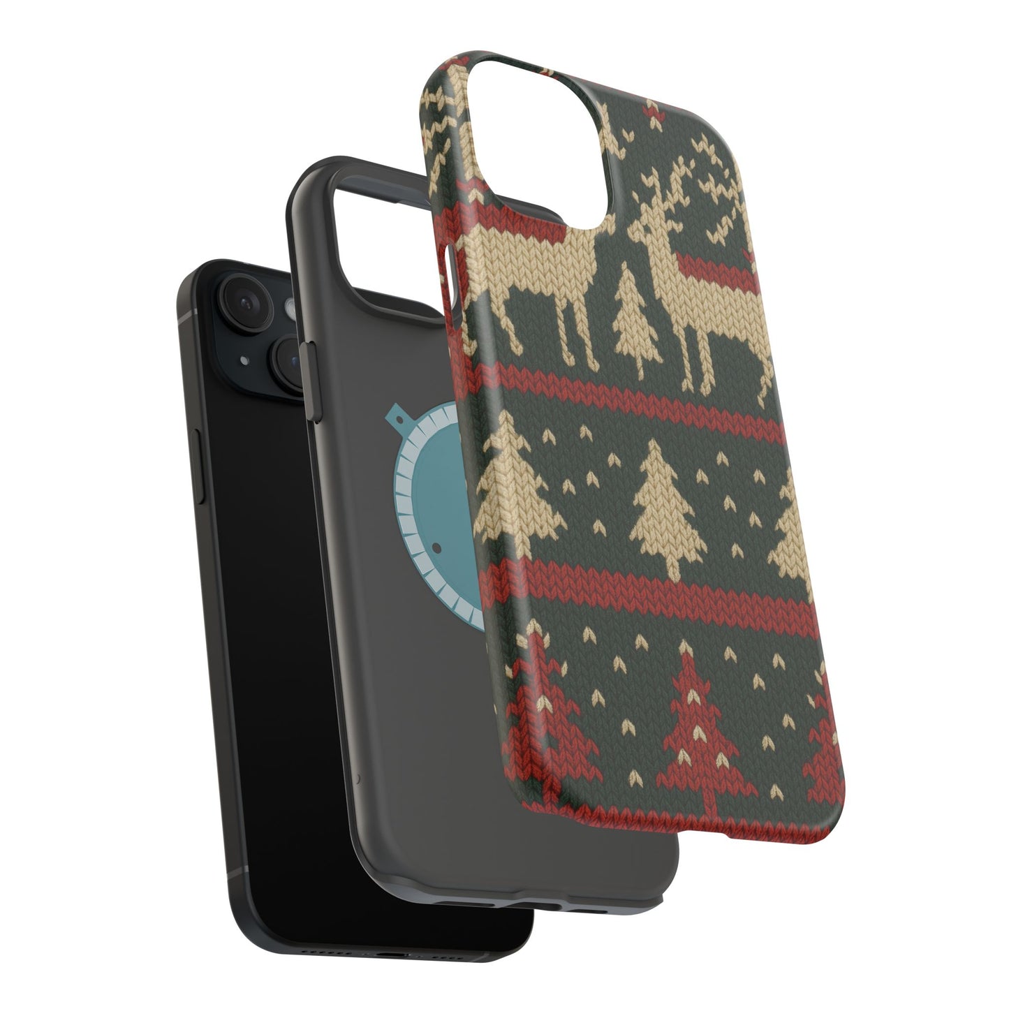 Holiday Reindeer Knit iPhone Case | compatible with MagSafe