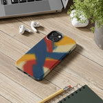 Abstract Brushstroke Tough Phone Case — Colorful Red, Blue & Yellow Protective Cover  Shamo's
