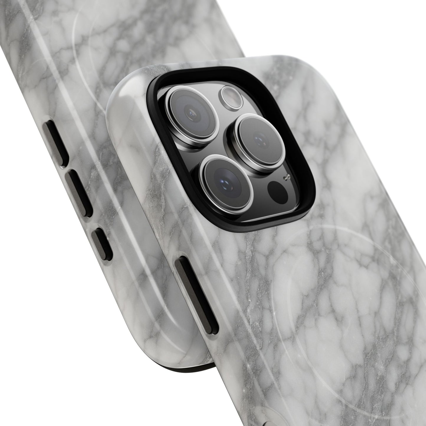Silver Mist Marble iPhone Case with MagSafe