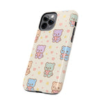 Cute Pastel Bear Impact Phone Case | Heart & Star Kawaii Pattern  Shamo's