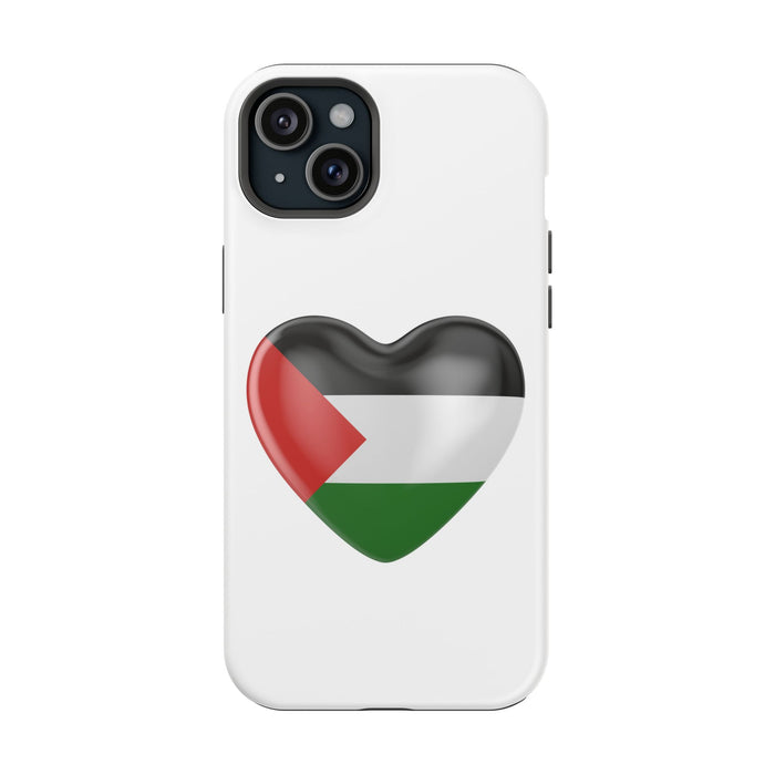 MagSafe Tough Cases with Palestinian flag in heart shape