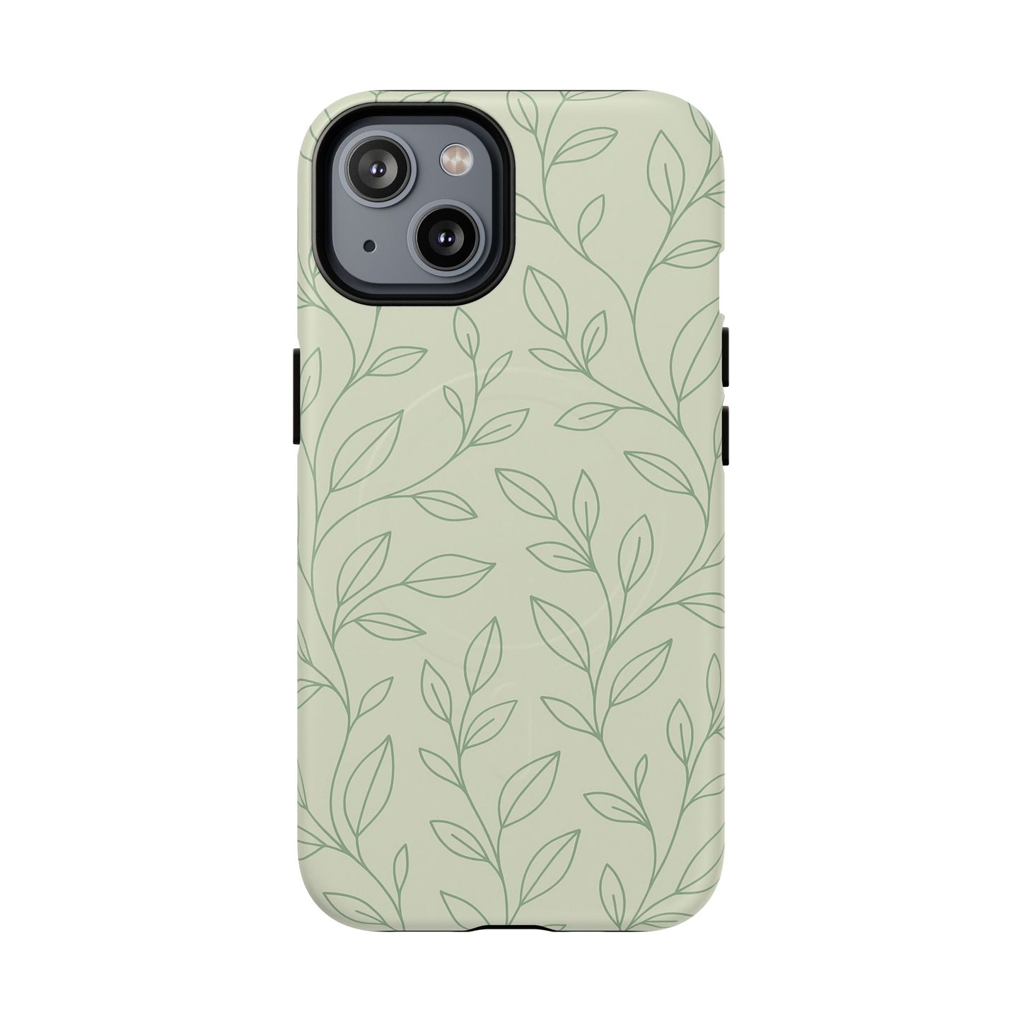 Sage Botanical Leaves Floral iPhone Case | MagSafe