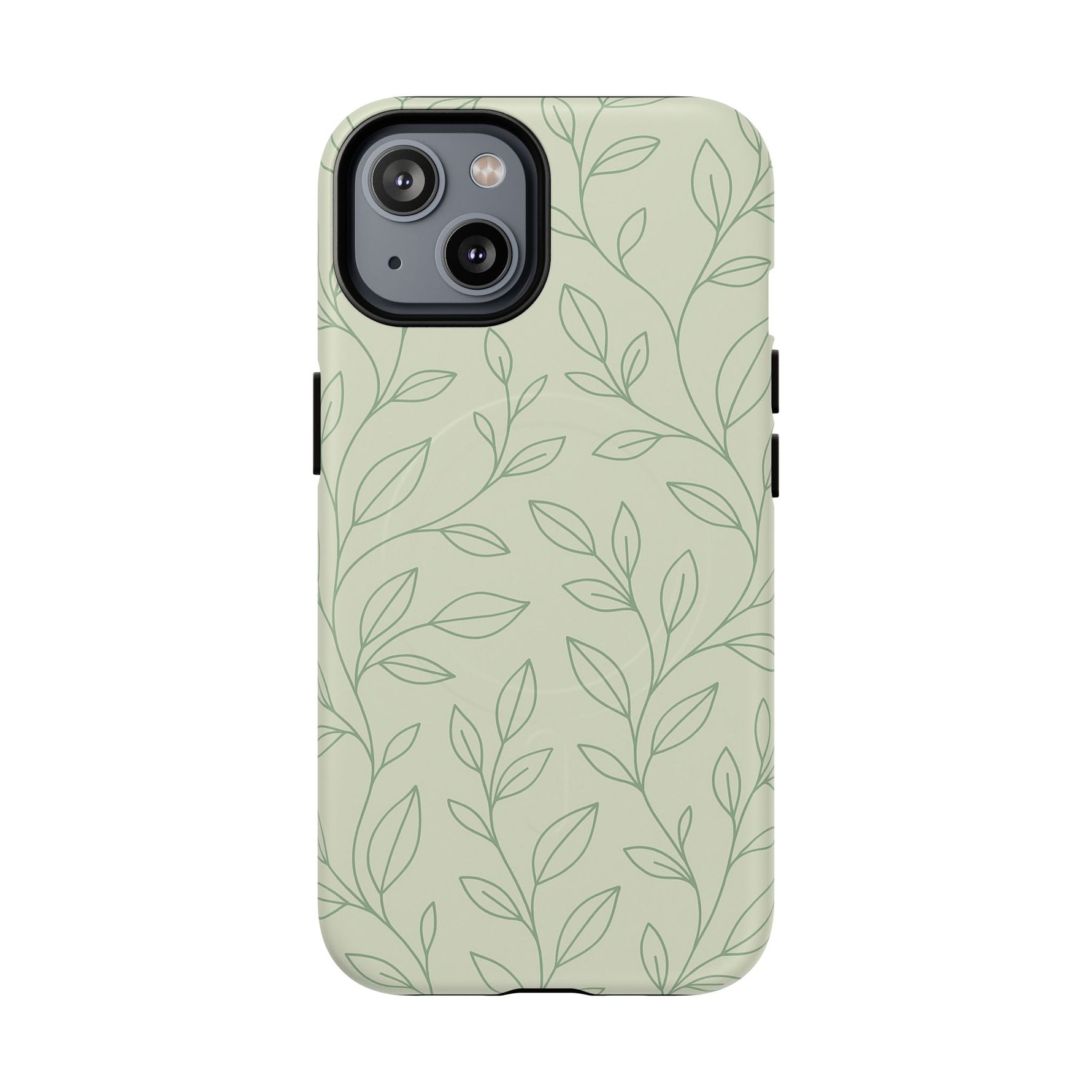 Sage Botanical Leaves Floral iPhone Case | MagSafe - Shamo's