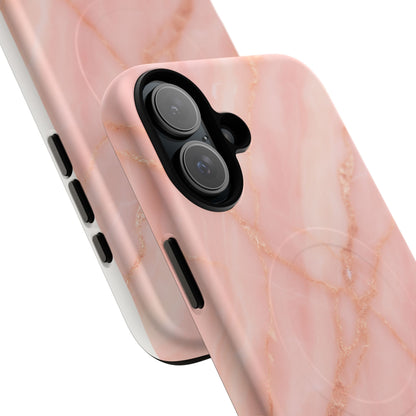 Blush Pink Marble iPhone Case with MagSafe