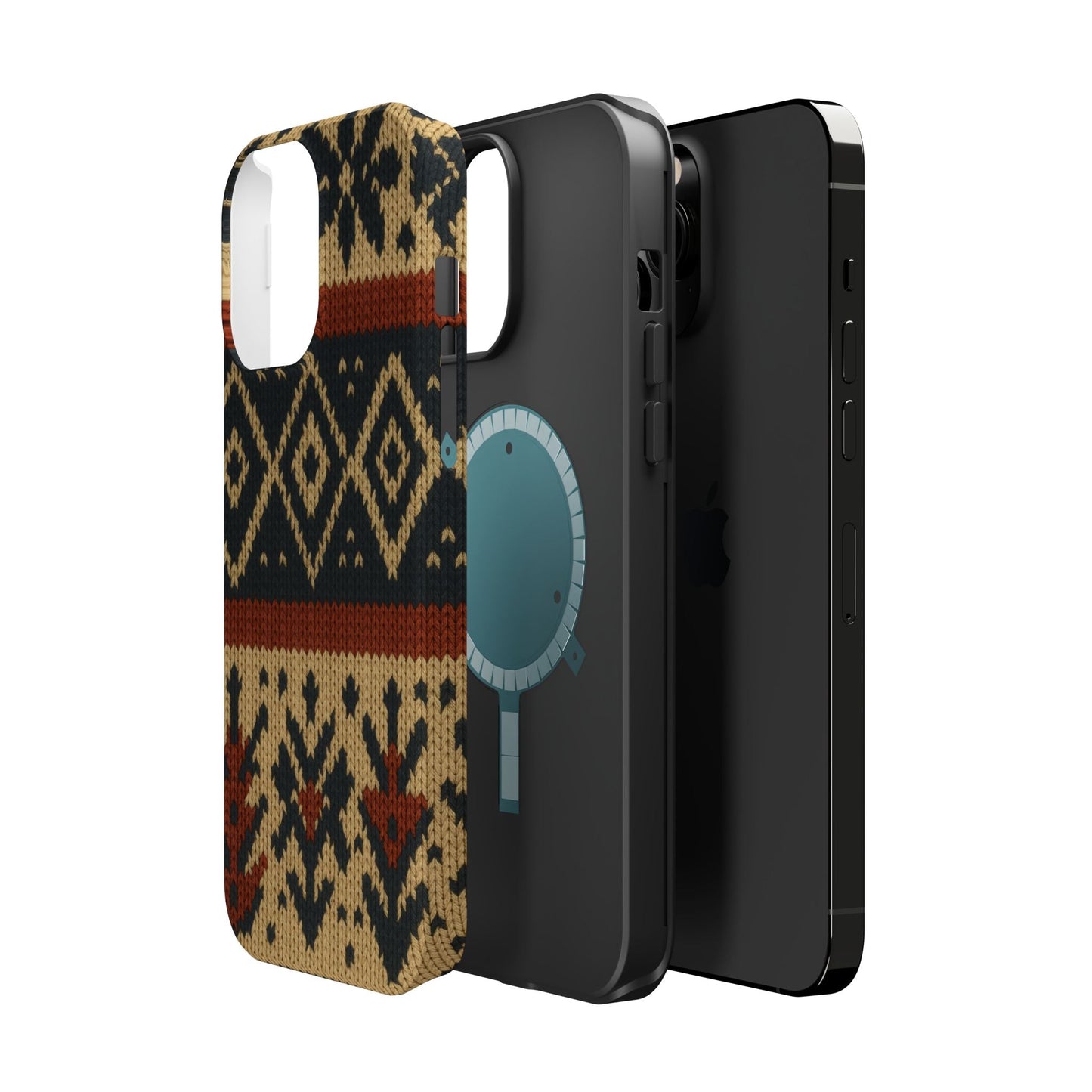 Nordic Knit Pattern MagSafe Impact-Resistant iPhone Case