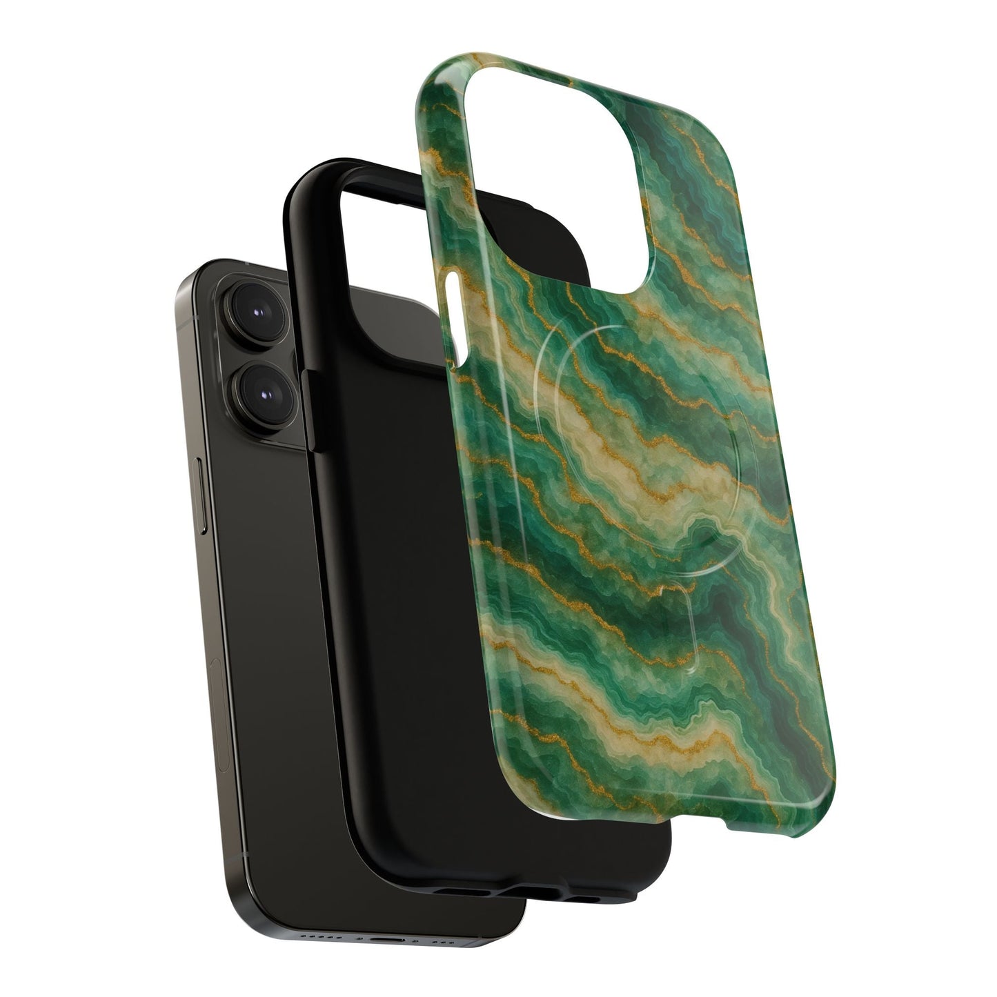 Green Marble iPhone Case with MagSafe