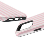 Pink Stripe Impact-Resistant Phone Case | MagSafe