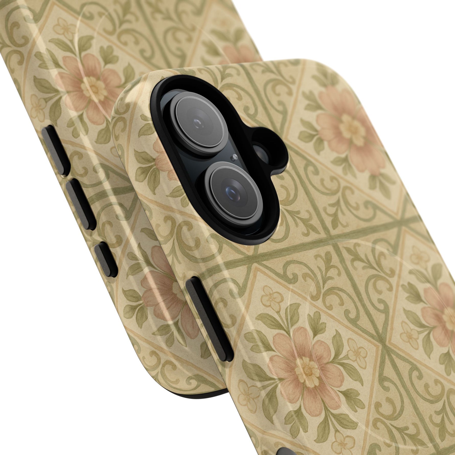 Vintage Rustic Foral Tiles iPhone Case | MagSafe - Shamo's