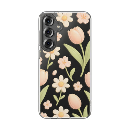 Floral Impact-Resistant Clear iPhone Case - Shamo's