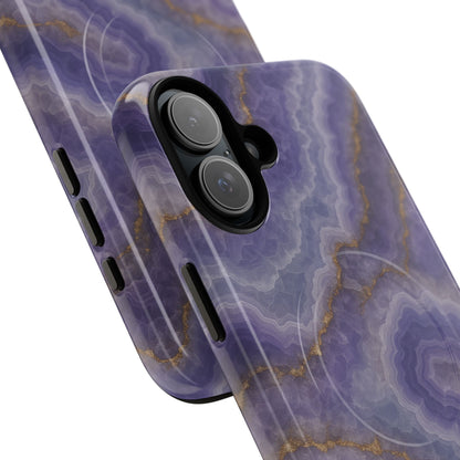 Purple Agate Marble iPhone Case with MagSafe