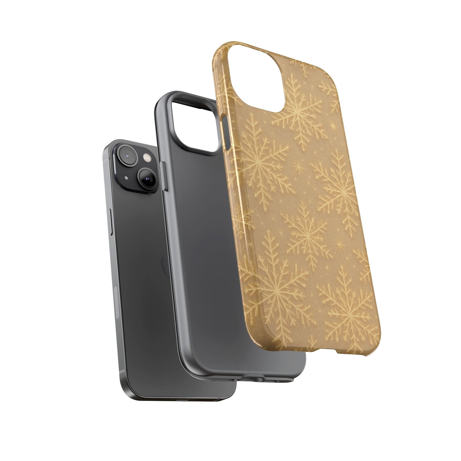 Golden Snowflake Holiday iPhone Case  Shamo's