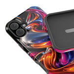 Liquid Aurora MagSafe Phone Case – Colorful Chrome-Effect Swirls | Glossy