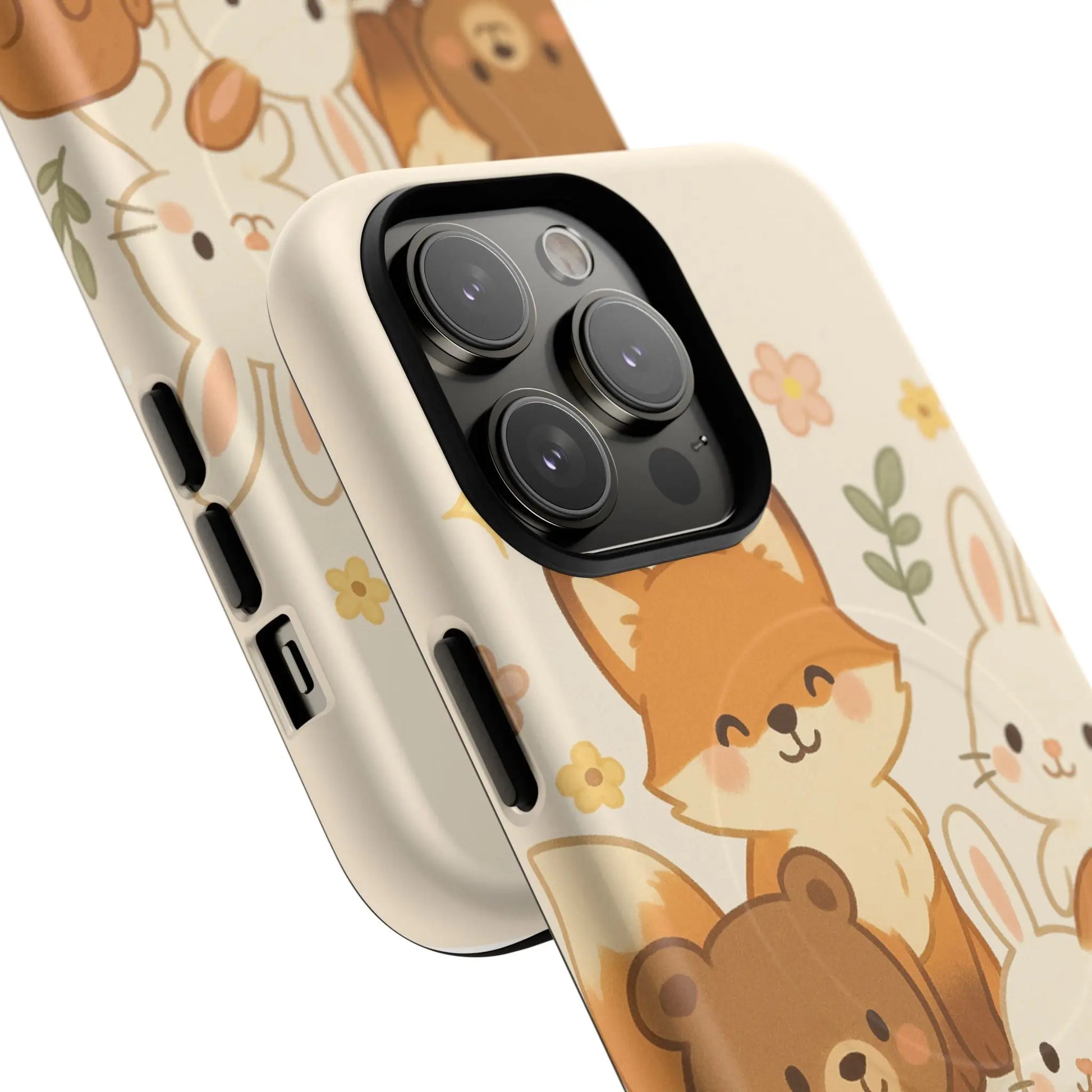 Forest Friends iPhone Case — Fox, Bear & Bunny Design. with MagSafe  Shamo's