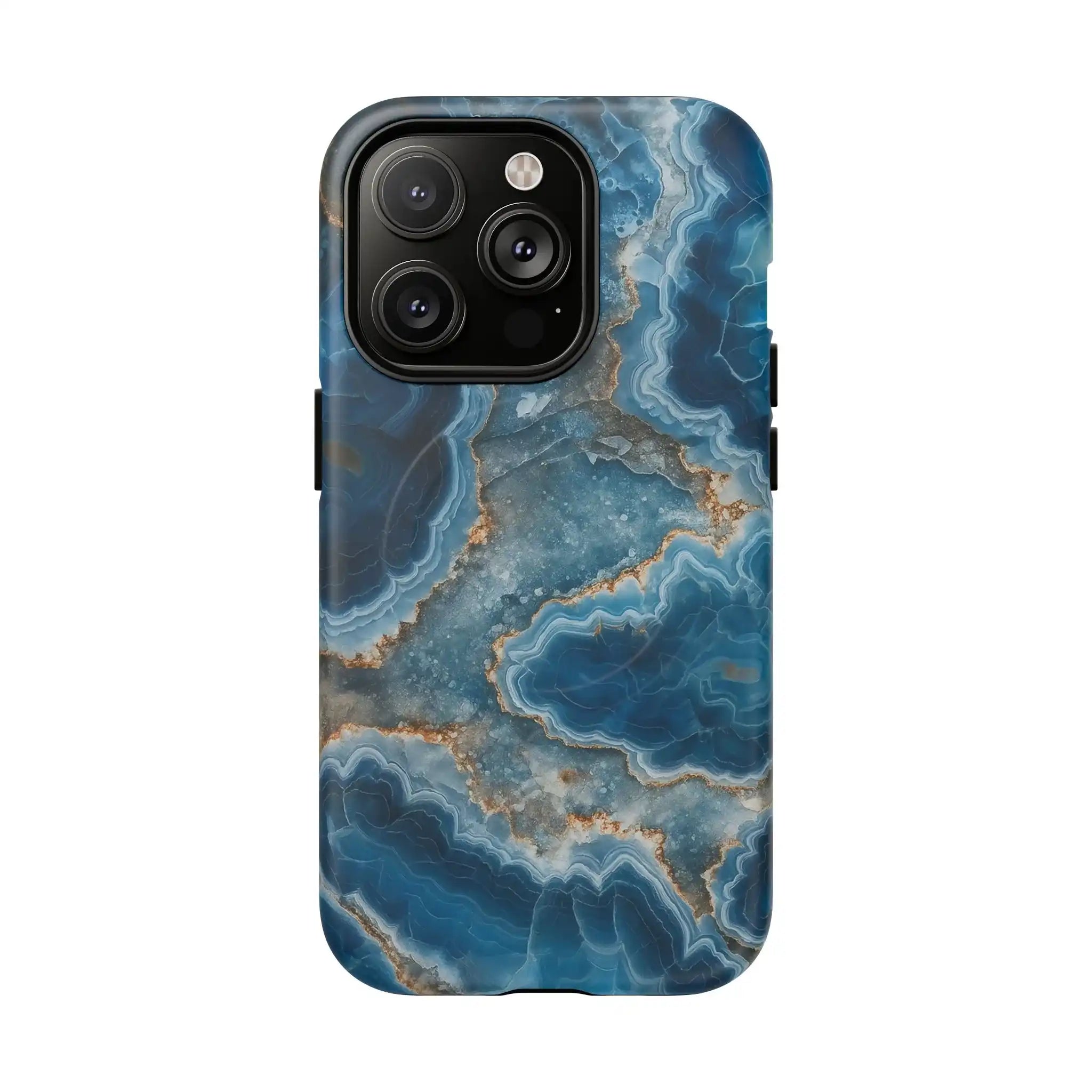 Blue Agate Marble iPhone Case —with MagSafe - Shamo's