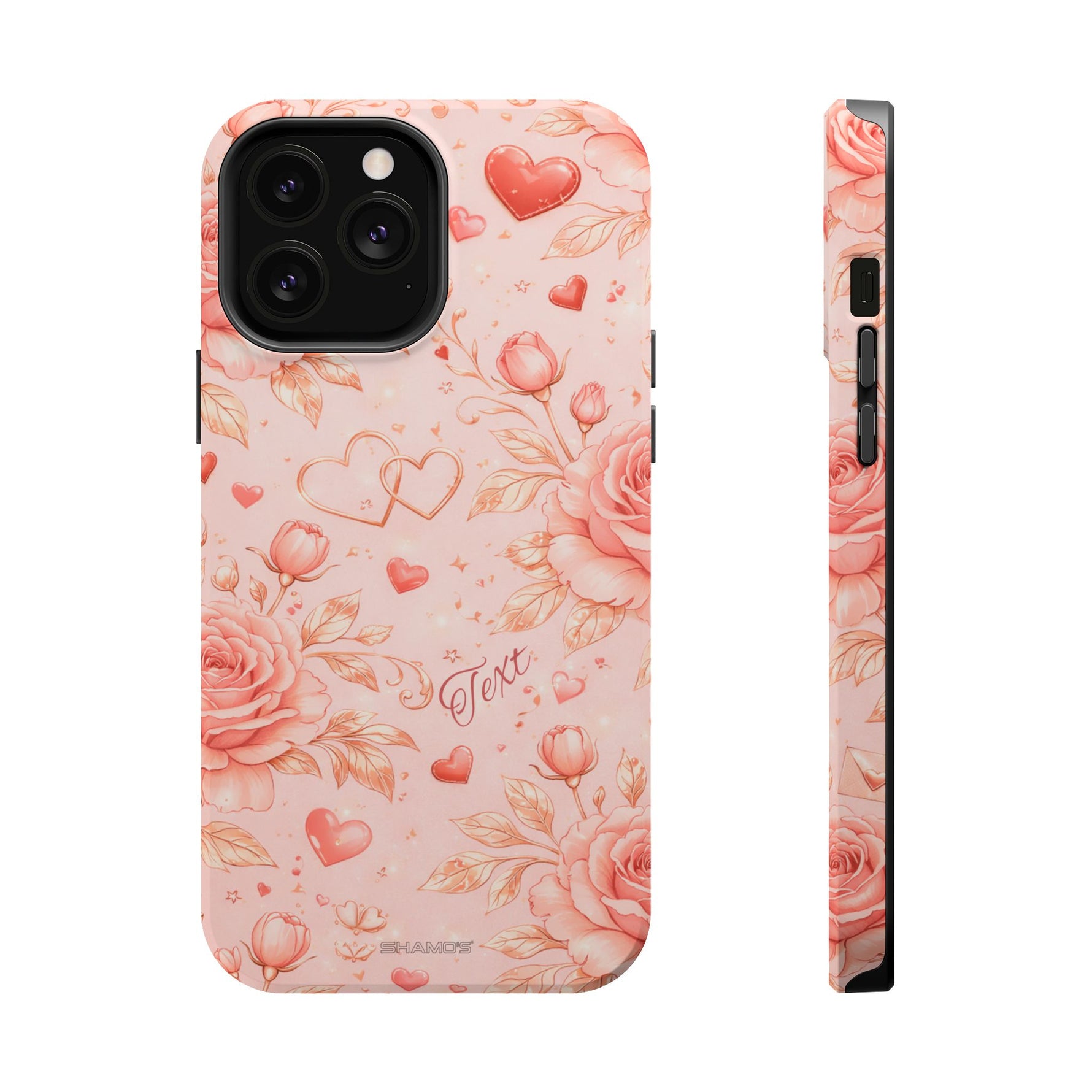Floral Hearts Magnetic Impact-Resistant Phone Case - iPhone 13 Pro Max / Matte - Shamo's