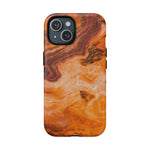 iPhone-Hülle aus bernsteinfarbenem Achatmarmor – kompatibel mit MagSafe