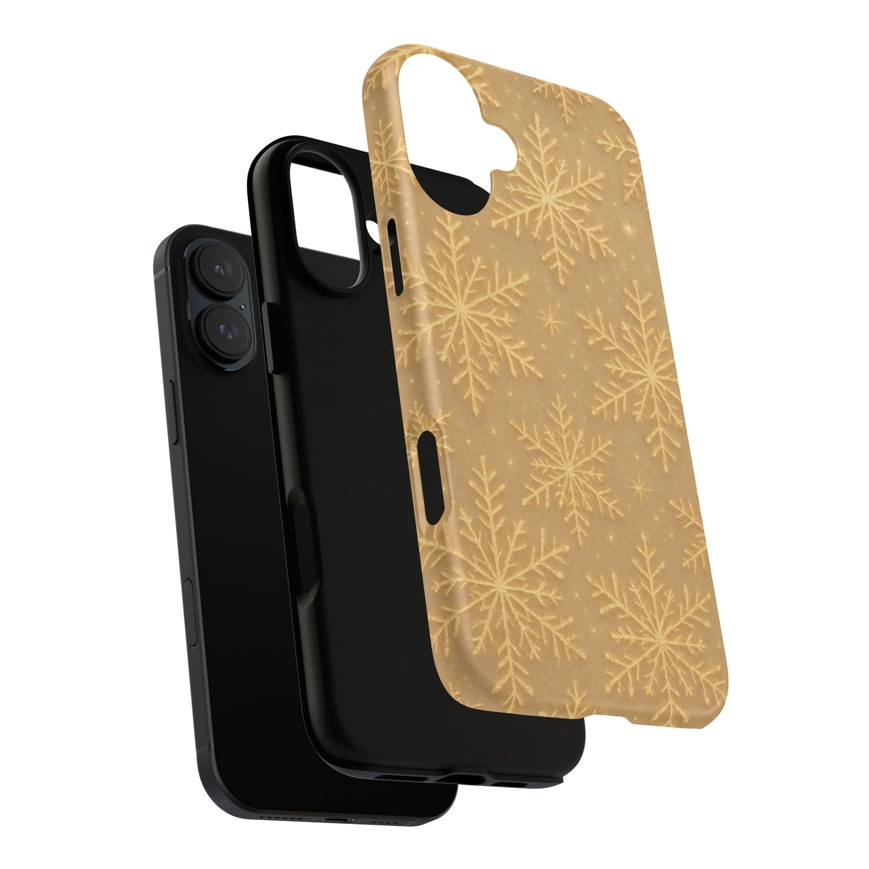 Golden Snowflake Holiday iPhone Case  Shamo's