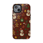Snowman & Gingerbread Tough iPhone Case (MagSafe compatible)  Shamo's iPhone 14 / Glossy