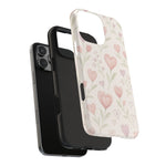 Pink Watercolor Heart Floral Pattern | Tough Impact Phone Case  Shamo's