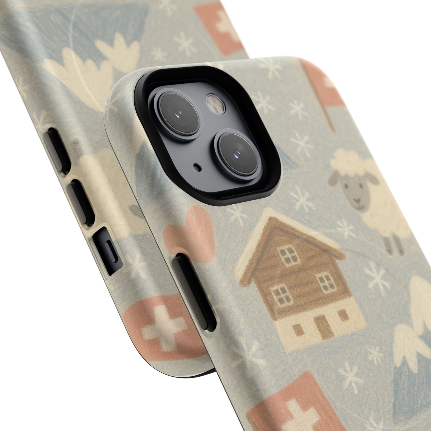 Swiss Chalet Sheep Pattern Tough MagSafe iPhone Case  Shamo's