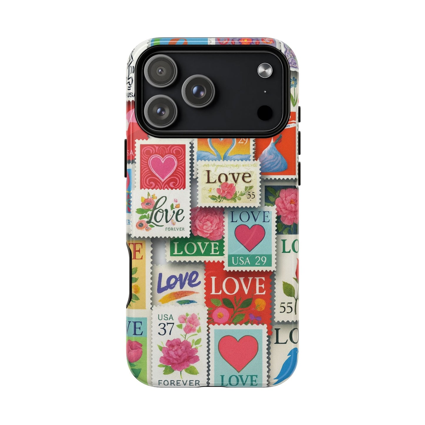 Vintage Romantic Love Stamp iPhone Case | Tough Protection + MagSafe  Shamo's iPhone 17 Pro Max / Glossy