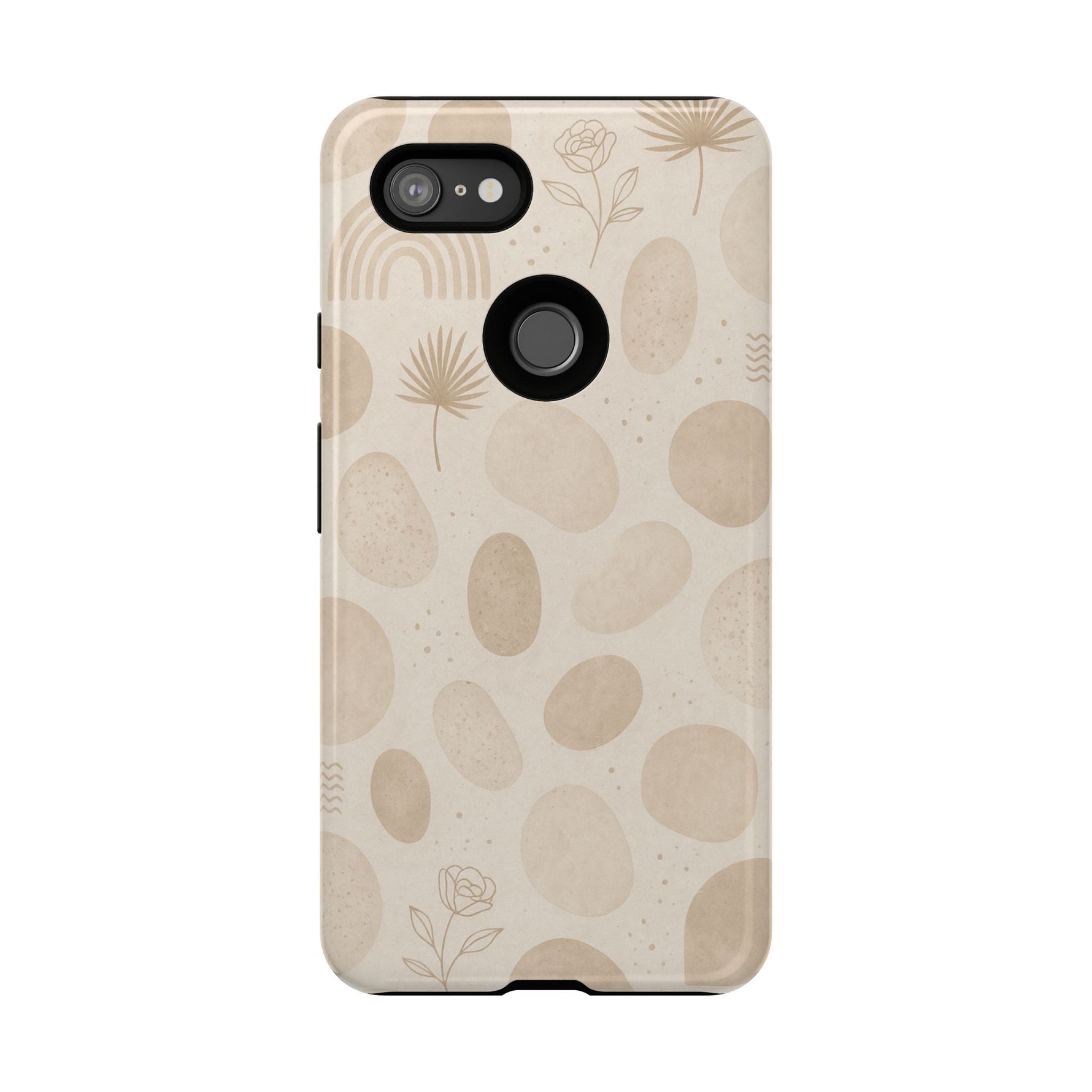 Neutral Pebble Pattern Tough iPhone Case  Shamo's Google Pixel 3 XL / Glossy