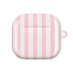 Pink Striped AirPod Case — Pastel Candy Stripe Protective Cover