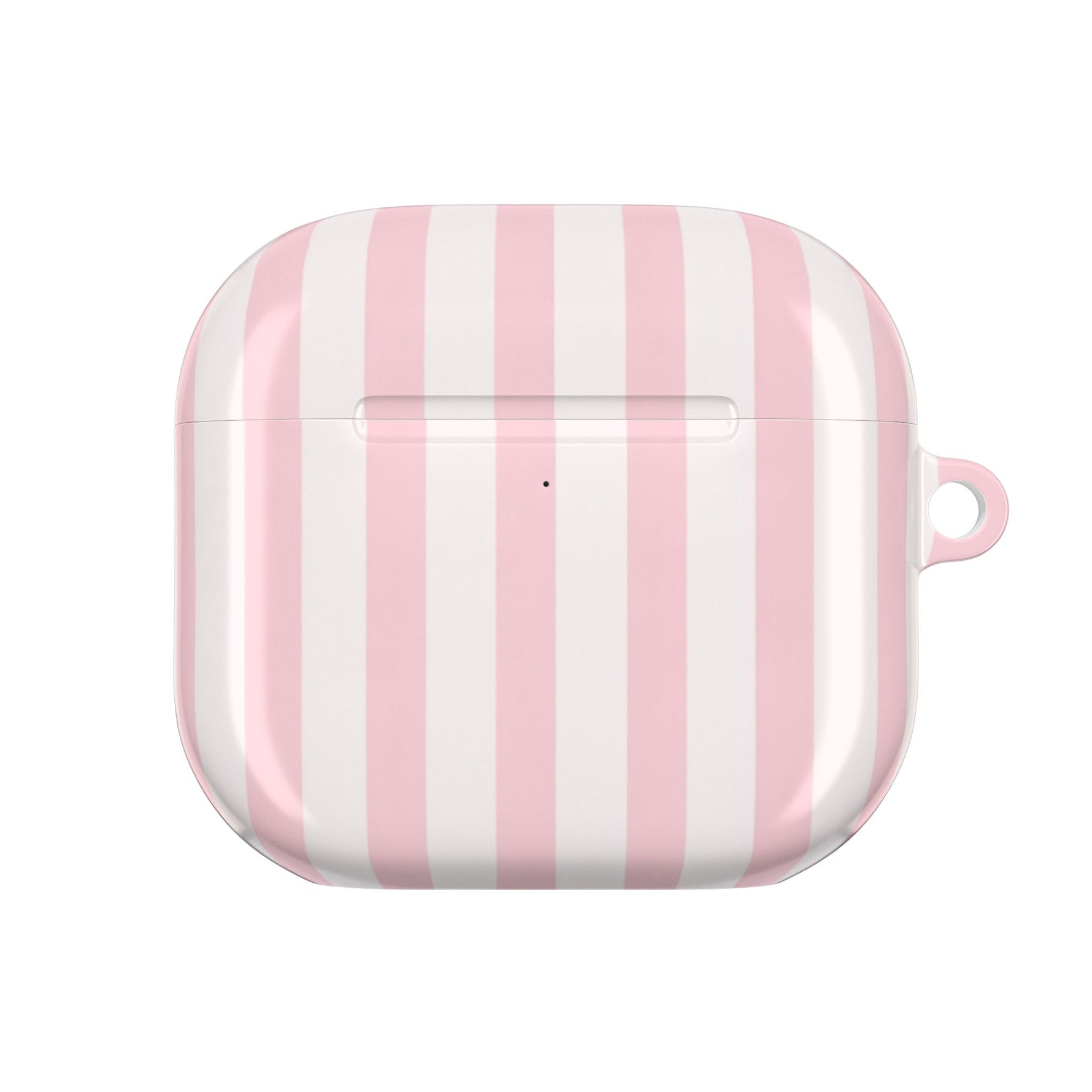 Pink Striped AirPod Case — Pastel Candy Stripe Protective Cover