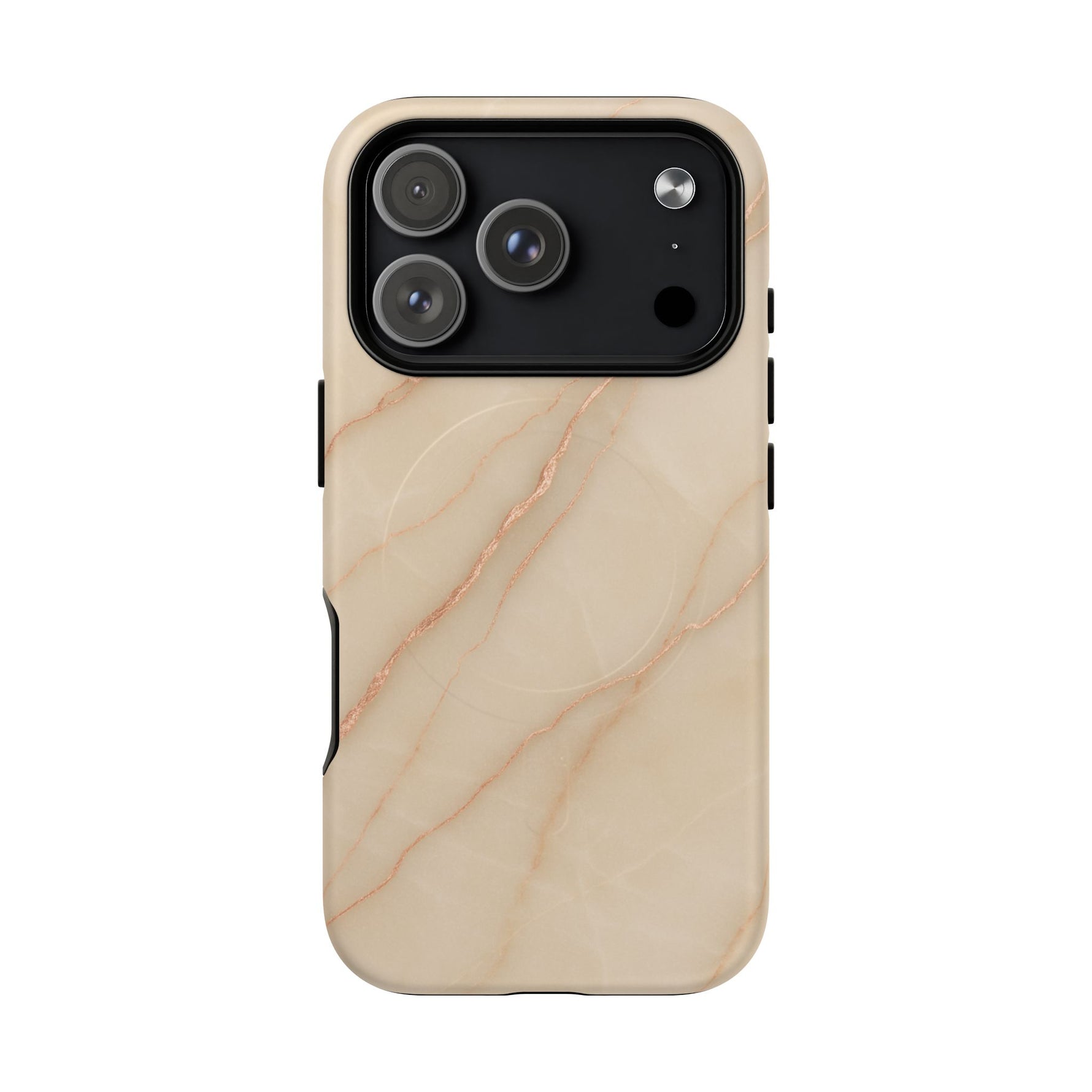 Luxury Series Marble Beige iPhone Case compatible with MagSafe - Shamo's
