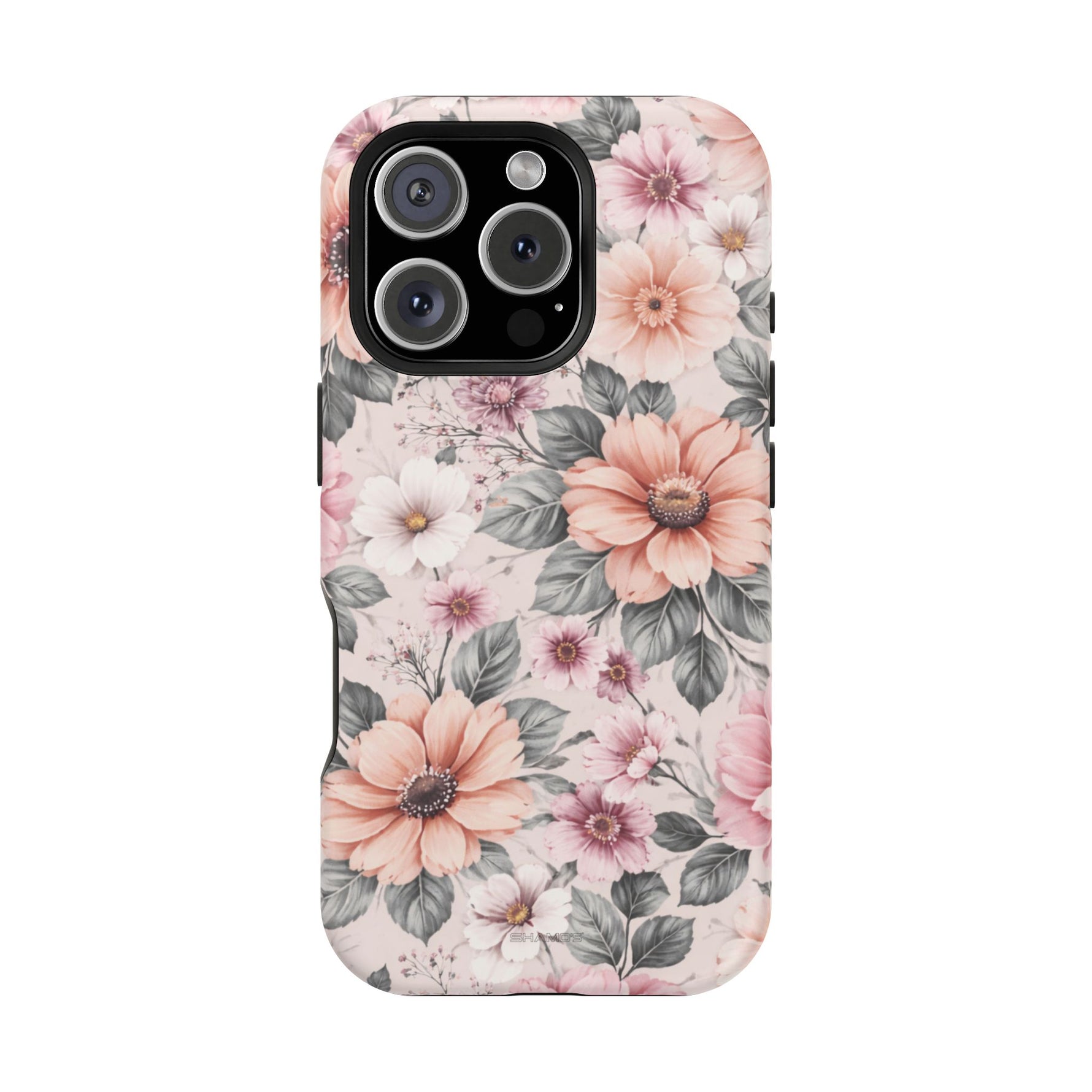 Floral Impact-Resistant Magnetic Phone Case