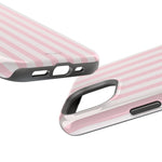 Pink Stripe Impact-Resistant Phone Case | MagSafe