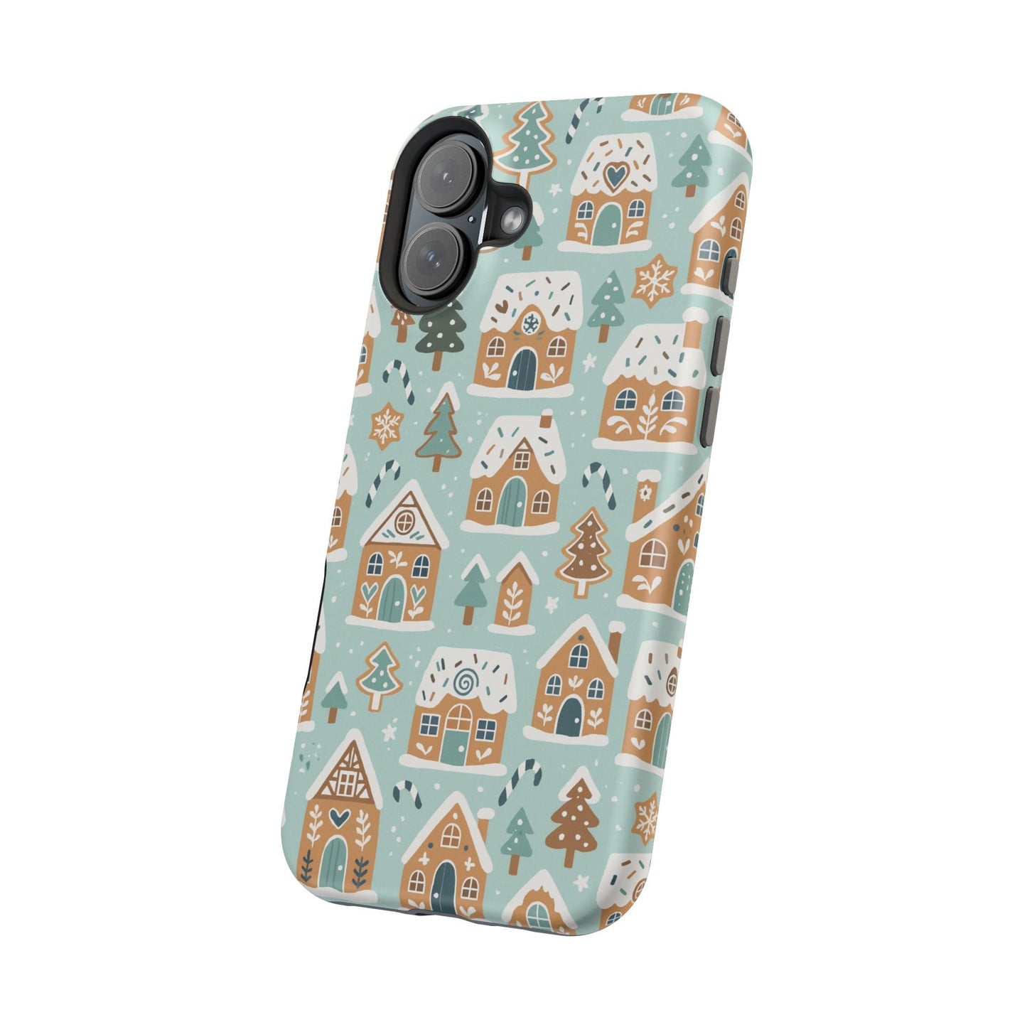 Winter Gingerbread Village Holiday Theme iPhone Case with MagSafe compatibility  Shamo's