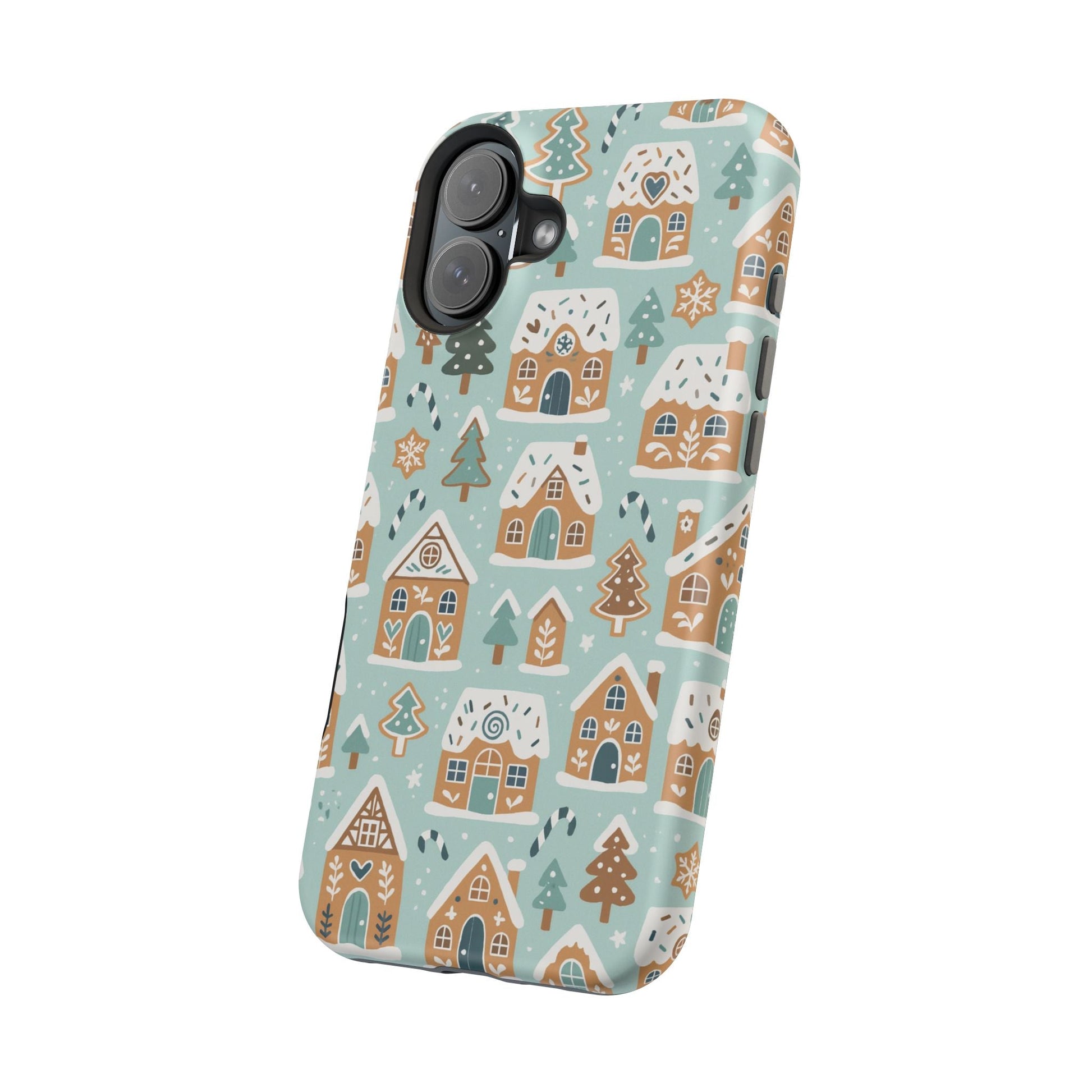 Winter Gingerbread Village Holiday Theme iPhone Case with MagSafe compatibility  Shamo's