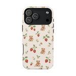 Strawberry Teddy iPhone Case with MagSafe