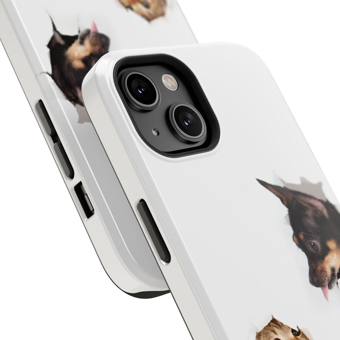 Impact-Resistant Cases with a cat and a dog