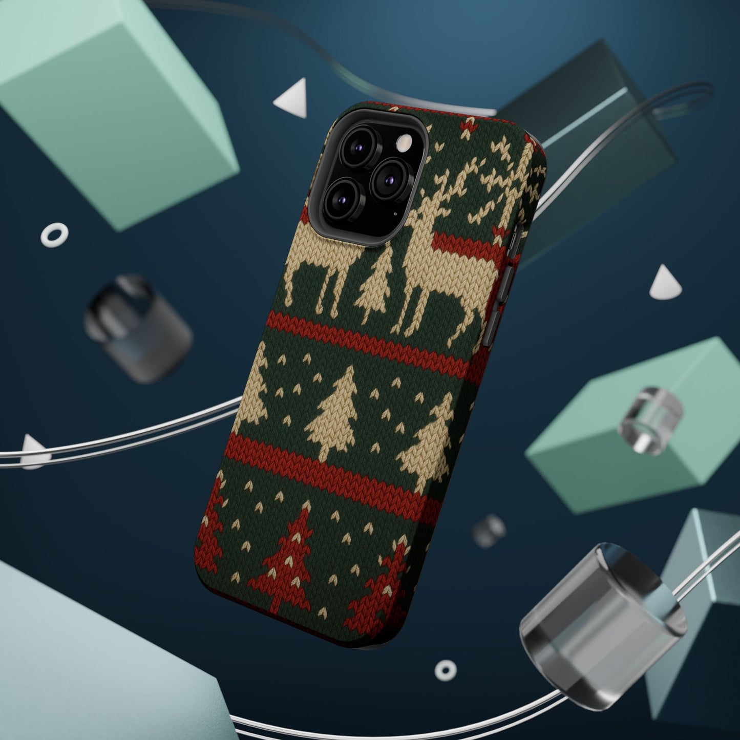 Holiday Reindeer Knit iPhone Case | compatible with MagSafe