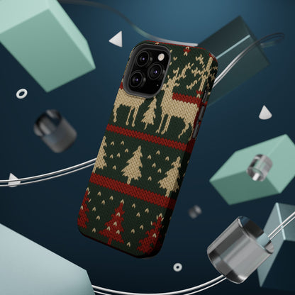 Holiday Reindeer Knit iPhone Case | compatible with MagSafe