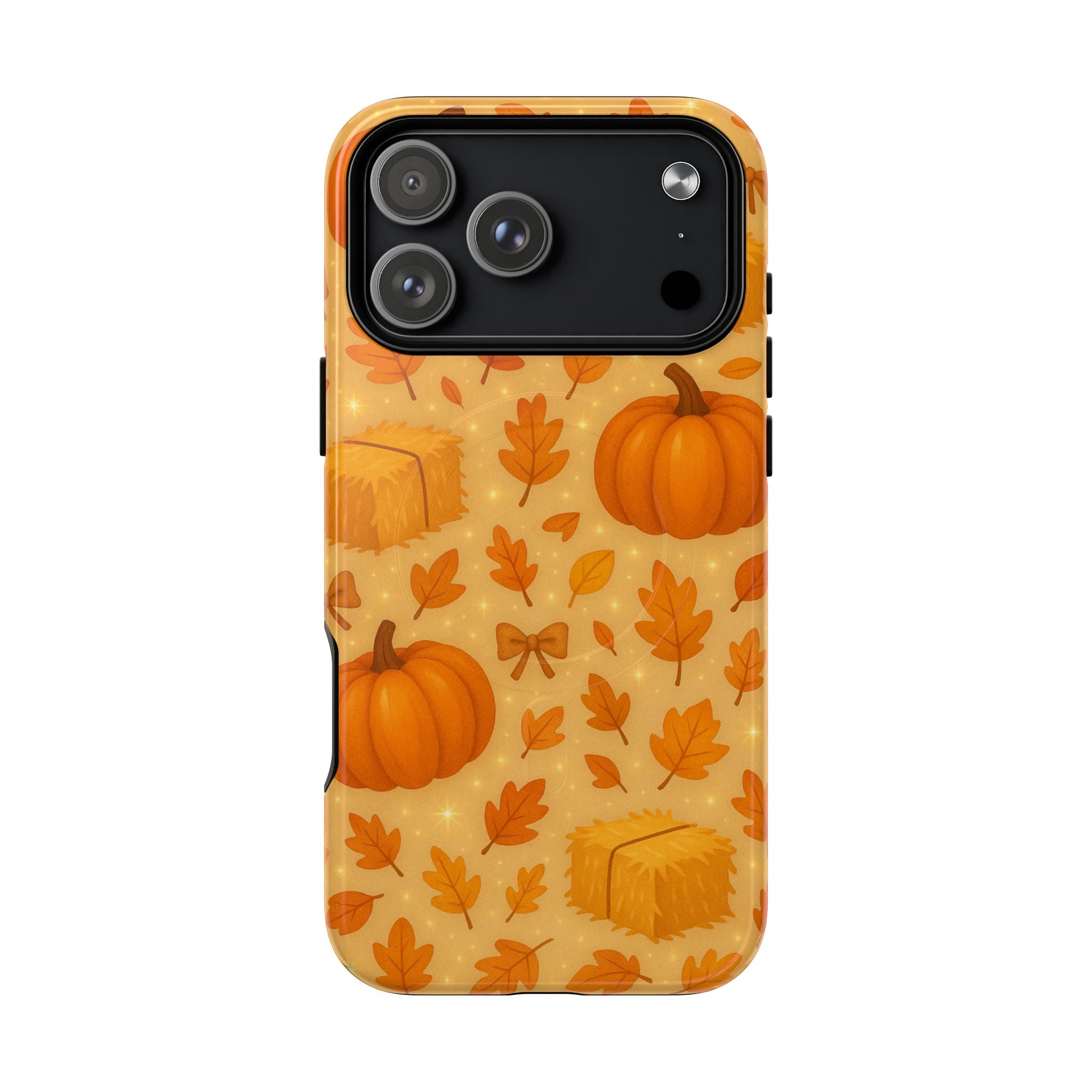 Autumn Harvest iPhone Case — Pumpkin & Haystack Fall with MagSafe - Shamo's