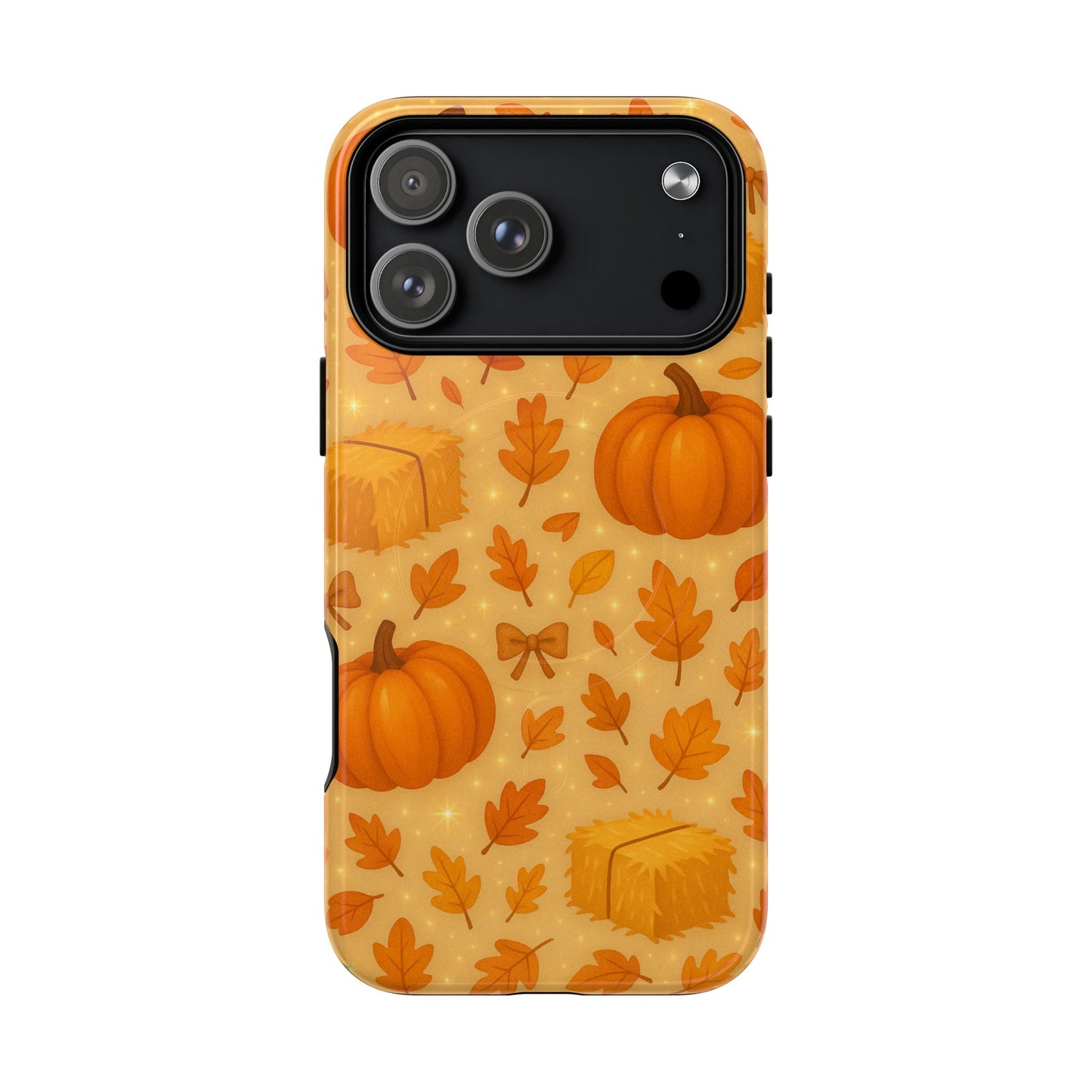 Autumn Harvest iPhone Case — Pumpkin & Haystack Fall with MagSafe - Shamo's