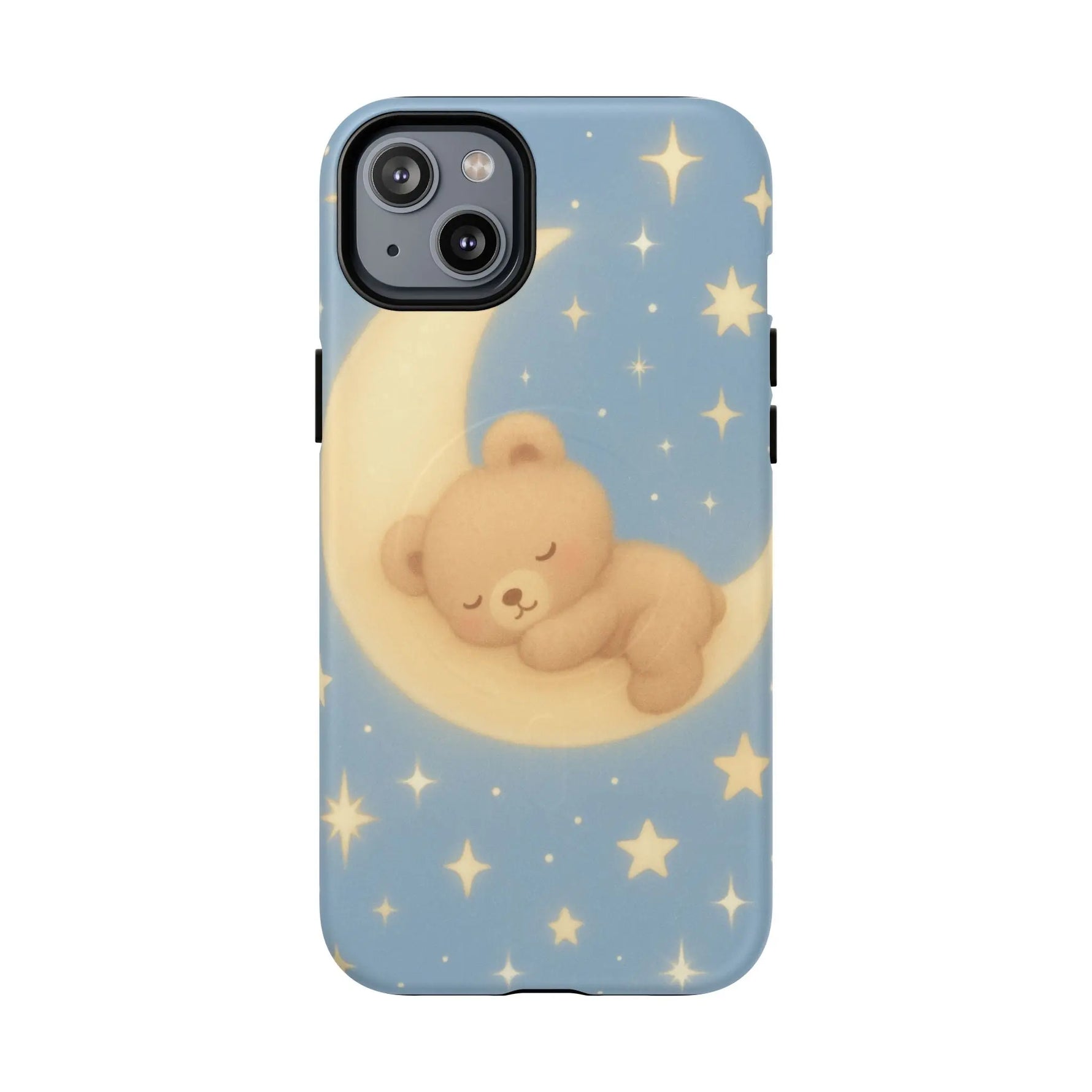 Sleepy Teddy Bear & Stars iPhone Case with MagSafe - Shamo's