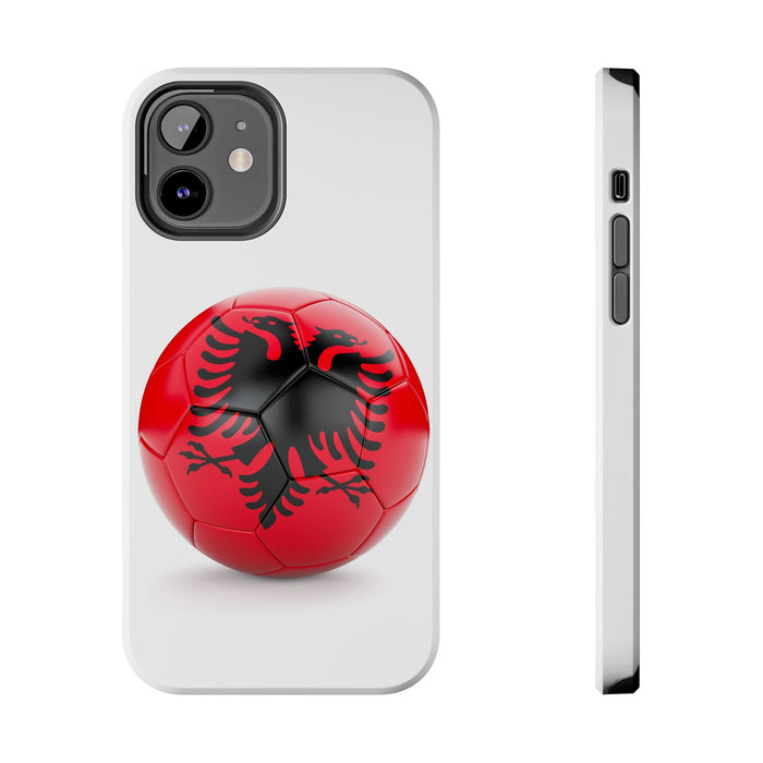 Tough Phone Cases with Albanian soccer flag