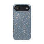 Denim Wildflowers MagSafe Phone Case, glossy iPhone 17 Air, rear view