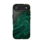 Emerald Marble with Gold Veins iPhone Case | with MagSafe  Shamo's iPhone 17 Air / Glossy