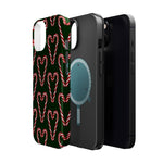 Candy Cane Heart MagSafe Impact-Resistant iPhone Case  Shamo's