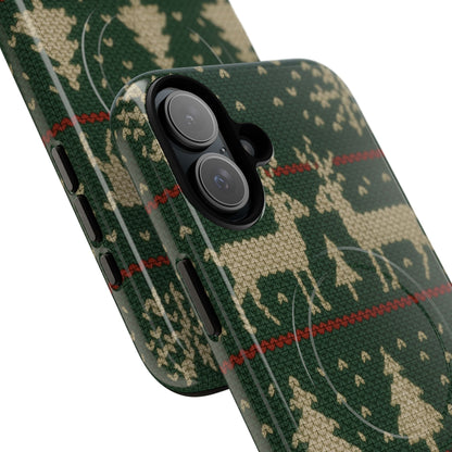 Holiday Knit Reindeer MagSafe Tough iPhone Case