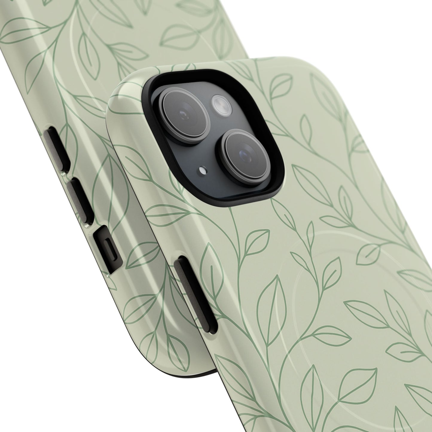 Sage Botanical Leaves Floral iPhone Case | MagSafe