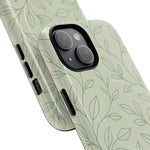 Sage Botanical Leaves Floral iPhone Case | MagSafe - Shamo's